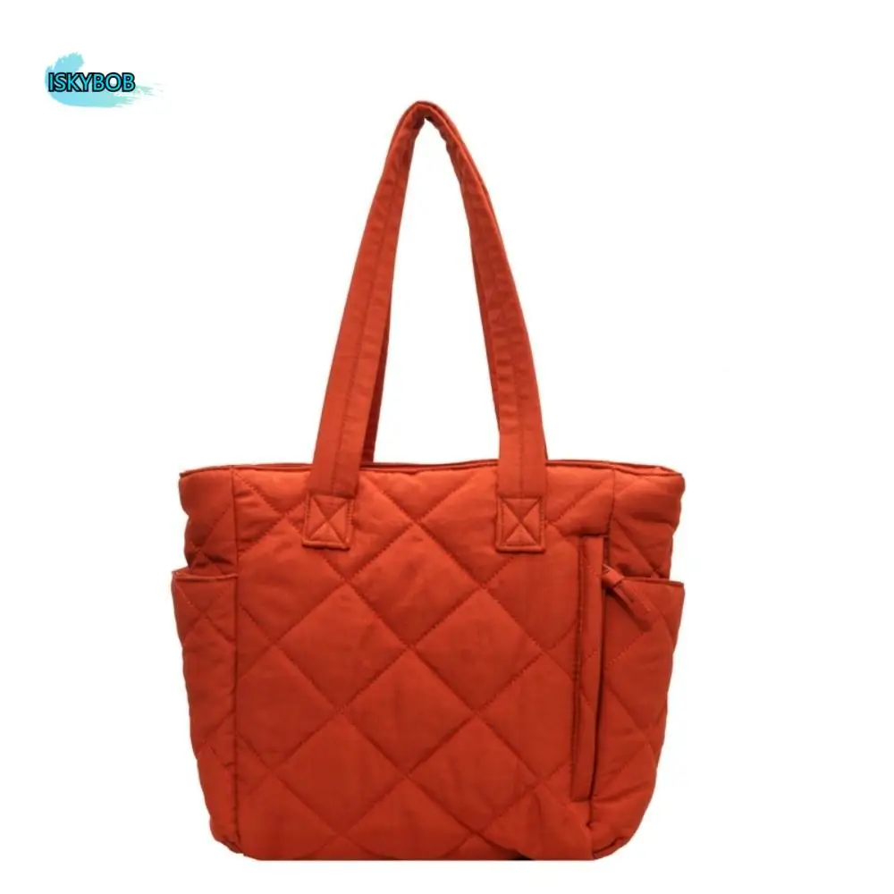 

Стеганая хлопковая большая сумка большой емкости, портативная однотонная сумка через плечо, утолщенная сумка для хранения, дорожная сумка