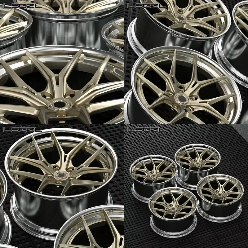 i Polishing 2-piece Custom 5x114.3 5x130 6x139.7 for C8 Concave Alloy Rim 16-26 Inch Car Wheel 15