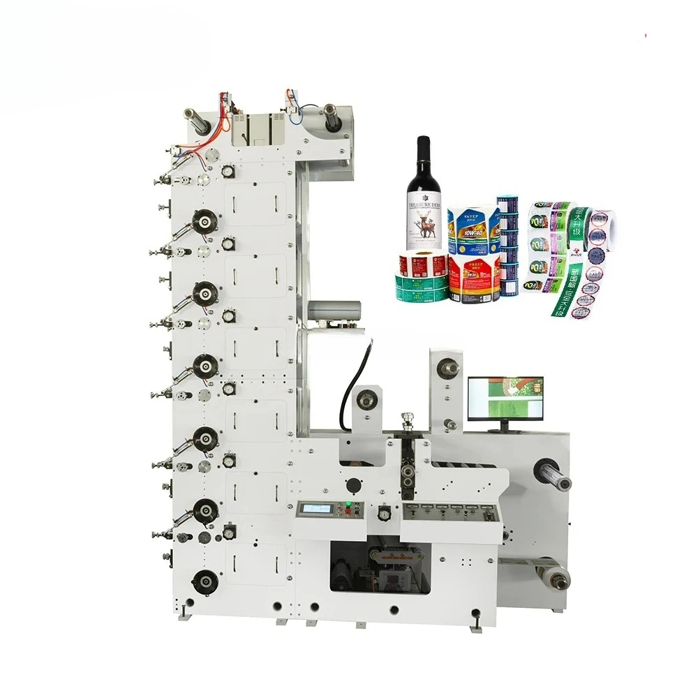 YG Customized Small Multicolor 3 4 5 6 Color Flexographic Printing Machine For Cutting Labels For Card Paper Paper Bag Printing