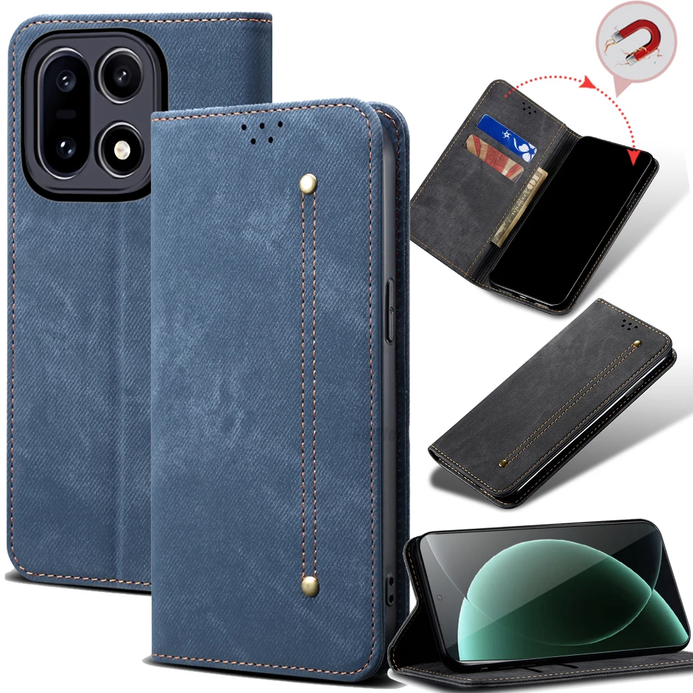 

Деловой складной кожаный флип-чехол в стиле ретро для Oneplus 15 1 + 15 5 г, слот для карт, подставка, магнитный чехол для телефона, задняя сумка