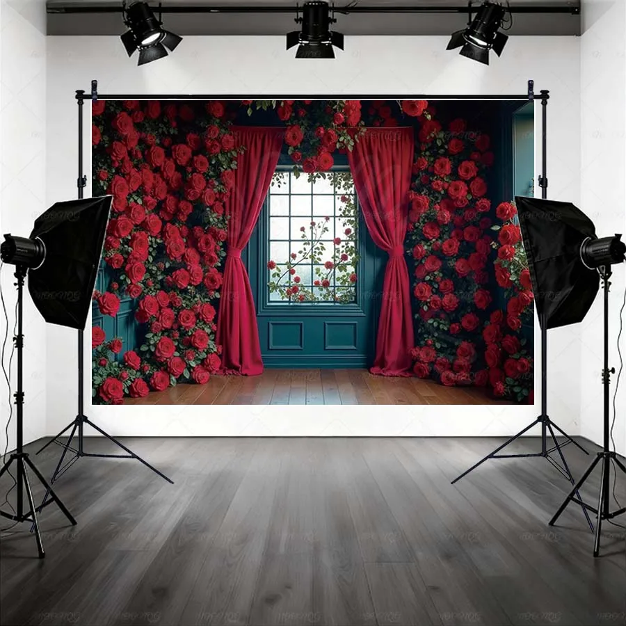 MOON.QG – arrière-plan de photographie pour la saint-valentin, cœur, fleurs roses, camion Vintage, accessoires pour amoureux, mur Photo pour séance Photo