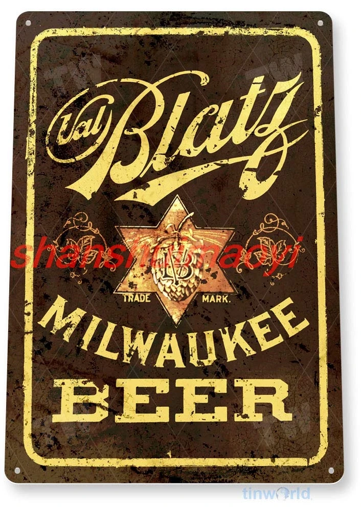 Tinworld Tin Sign Blatz Beer Rustic Metal Sign Decor Pub Brew Shop Bar Cave A251 HAI