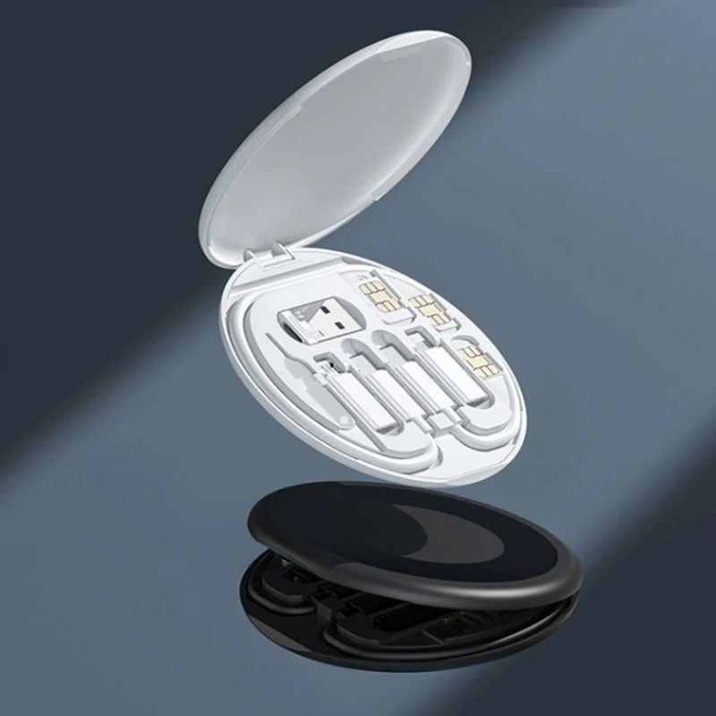 Popular  Portable Multifunctional Data Cable Digital Storage Box Data Cable Fast Charging Wire Mobile Phone Holder Storage