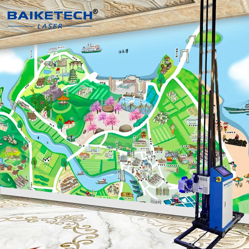 

Прямая продажа с фабрики, 3D вертикальный настенный декор, струйный принтер, настенная живопись, машина с наземной направляющей 12 м