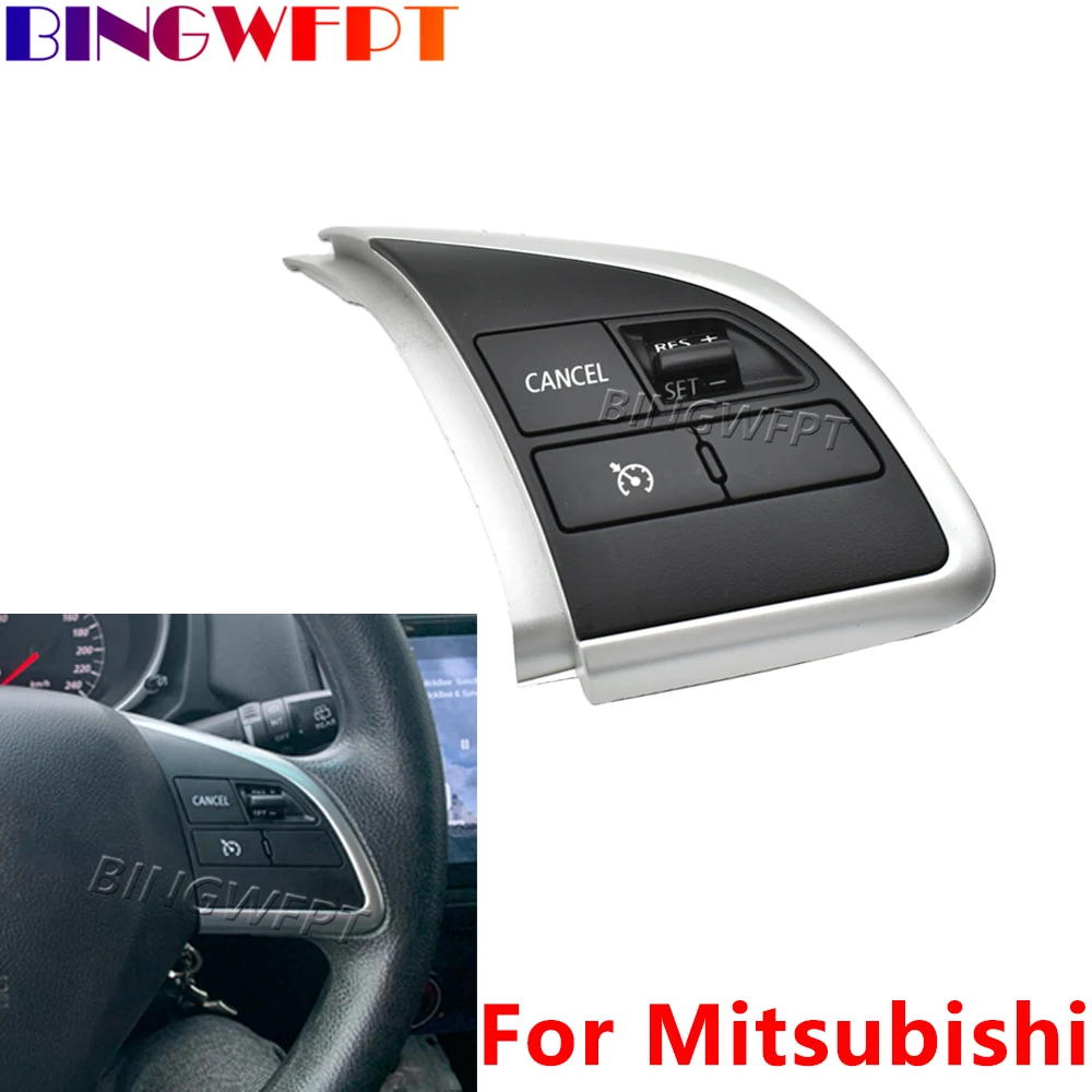 Left/Right Steering Wheel Button For Mitsubishi ASX 2013-2019 L200 2015 Bluetooth Phone Volume Adjust Cruise Control Switch view 2