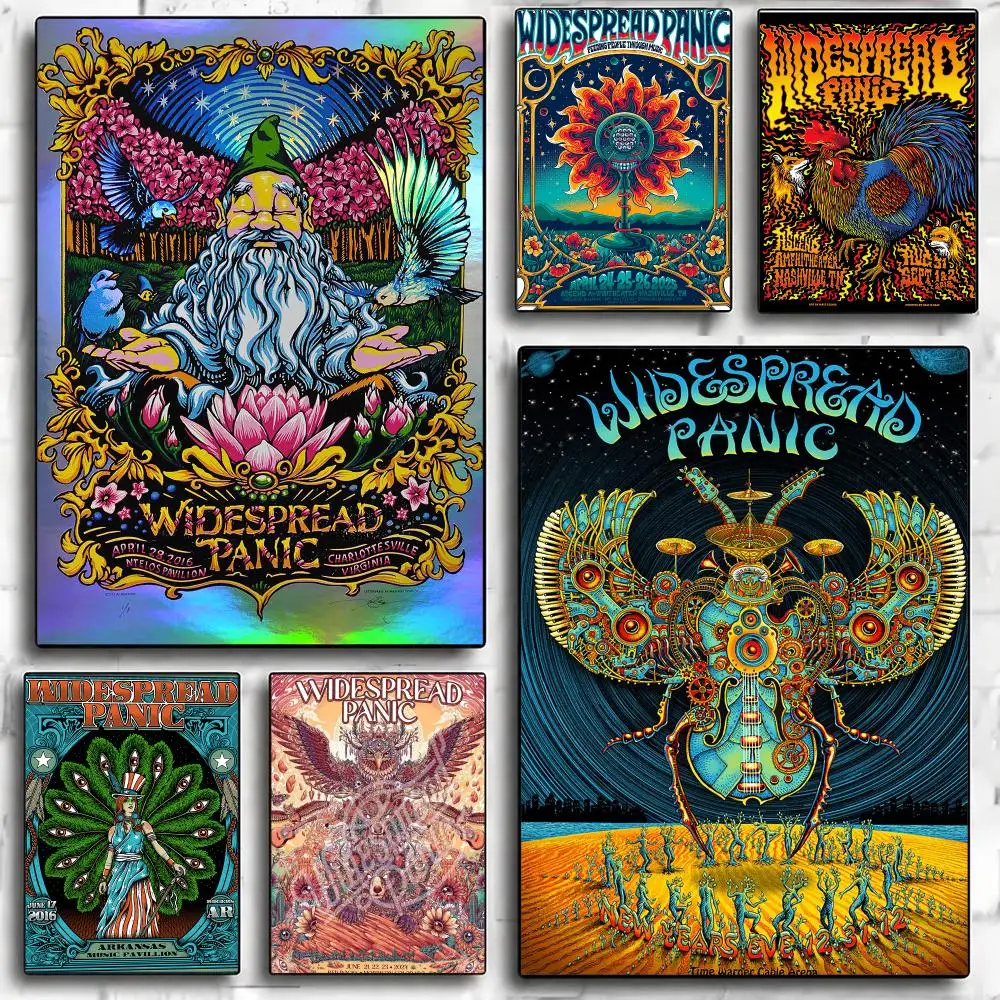 band W-Widespread Panic-C Painting Calligraphy Nature Inspired Artwork for Living Room  Home Decoration