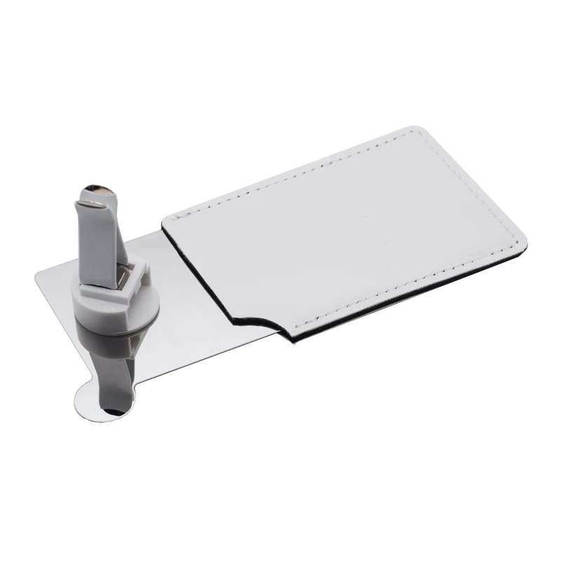 10pcs/lot High Quality Portable Blank Sublimation PU Cover Stainless Steel Mirror for Heat Press