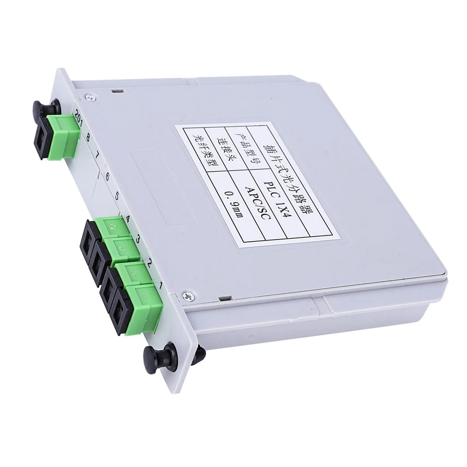 Módulo divisor de fibra óptica PLC monomodo SC APC divisor óptico de hoja 1X4