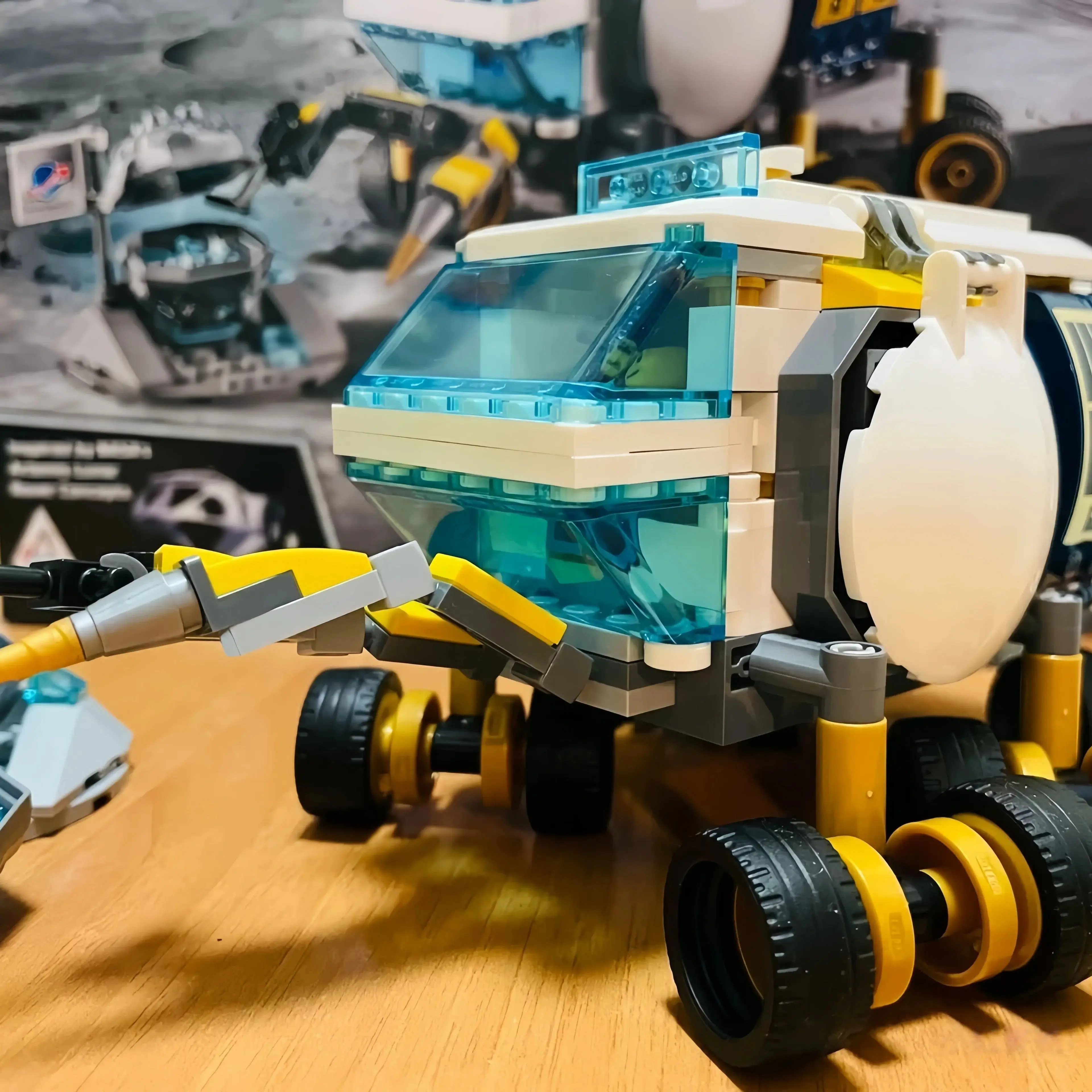 Outer Space The Moon Rover Model Building Blocks Creative City Probe Vehicle Astronaut 60348 Assemble Bricks Kid Toys Adult Gift