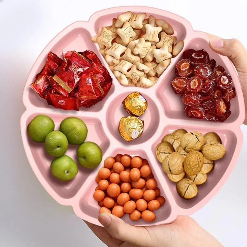 Petal Fruit Nut Storage Tray Silicone Mold Multi‑Grid Partition Plate Epoxy Resin Casting Mould Home Decor DIY Craft Supplies