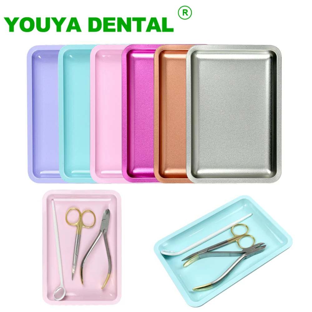 New Stainless Steel Square Storage Tray Dental Medical Tools Nail Tattoo Art Equipment Plate Dentistry Surgical Placement Box