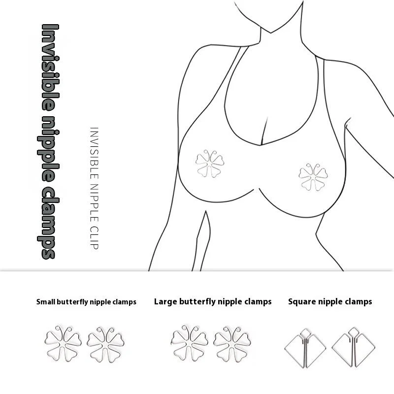 1Pair Invisible Nipple Clamps Stimulate Sex Toys Flirting Teasing For Women Breast Nipple Sexy Games Adult Supplies