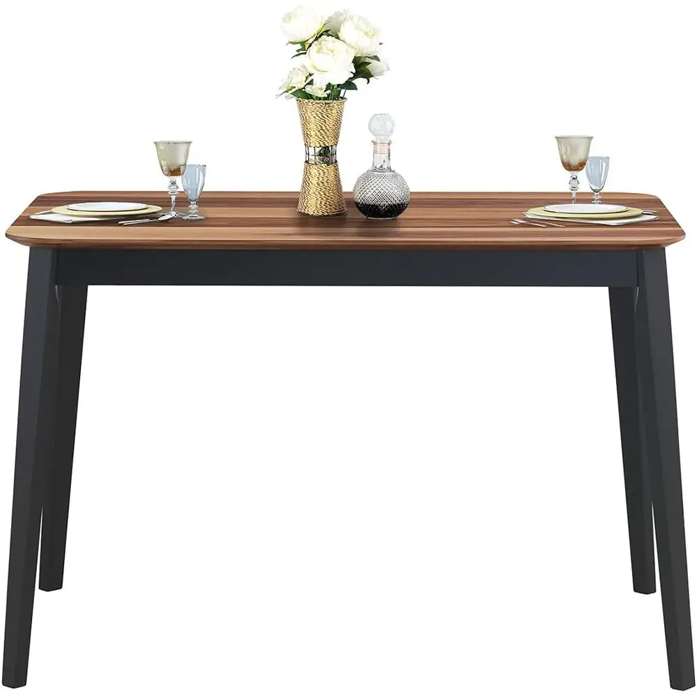 

Harmony-urniture Dining Table, Wood Kitchen Table Set with Solid Rubber Wood Legs, Recular Dining Table or Kitchen, Restaurant,