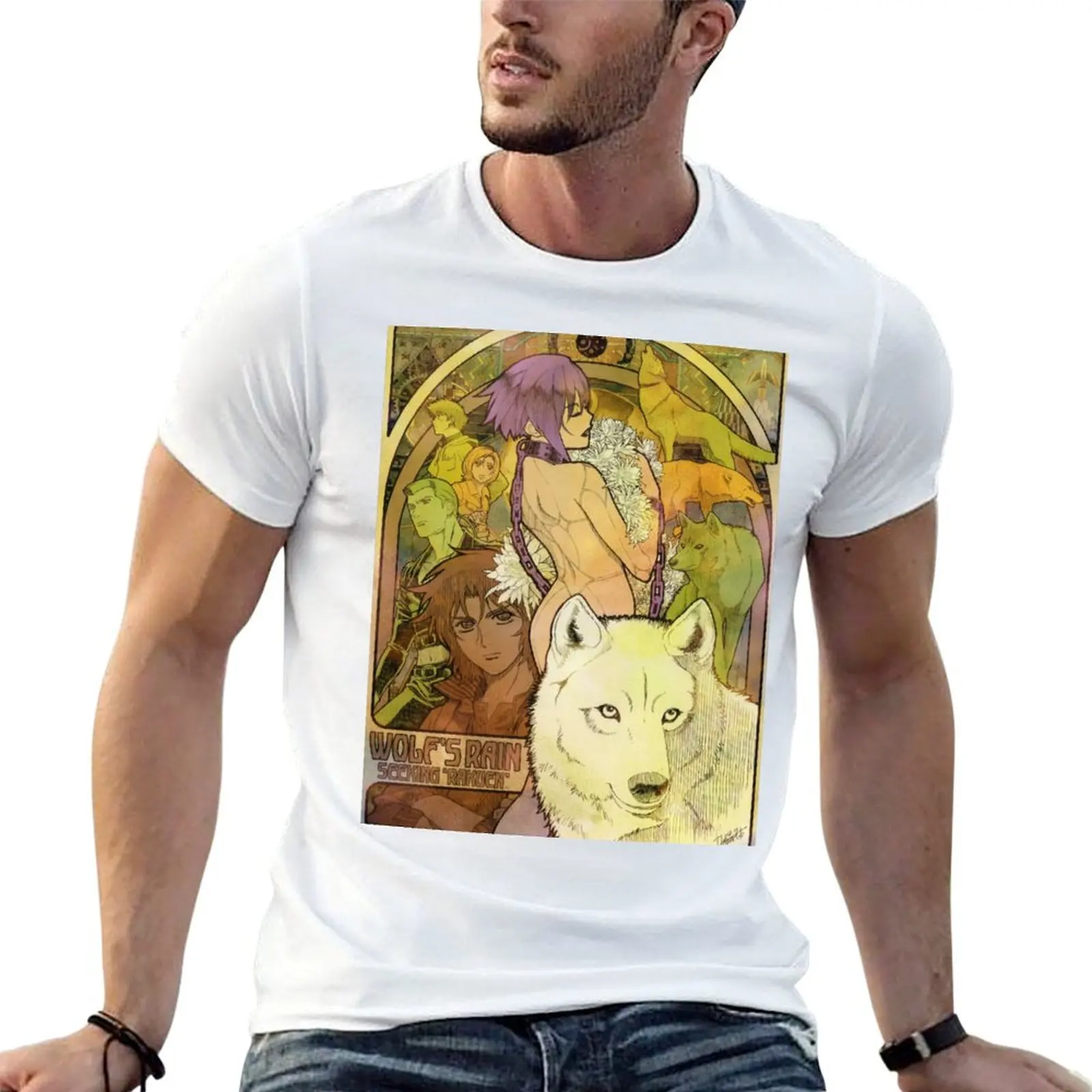 

Wolf's Rain T-Shirt cotton t shirt man man t shirts for men casual T-Shirt