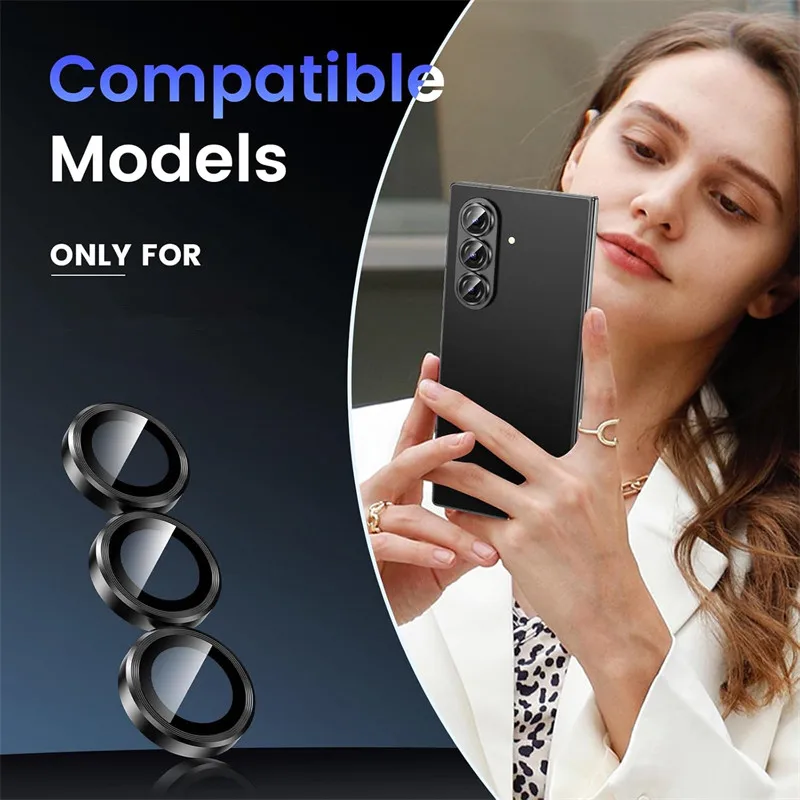 Metal Individual Ring Camera Lens Protector for Samsung Galaxy Z Fold 8 Ultra Fold 7 6 5 4 8Ultra Tempered Glass Film Full Cover