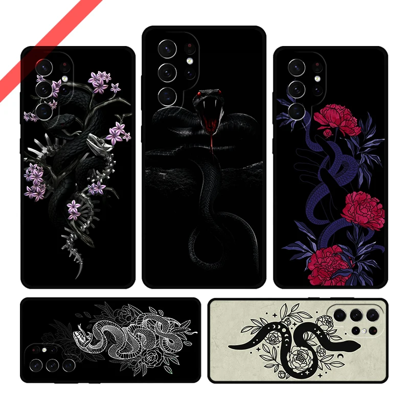 The Snake and Fern Phone Case For Samsung Galaxy S20 FE S21 S10 S23 Plus S24 S22 Ultra Coque Note20 Note10 S9 S8 Cover Capa