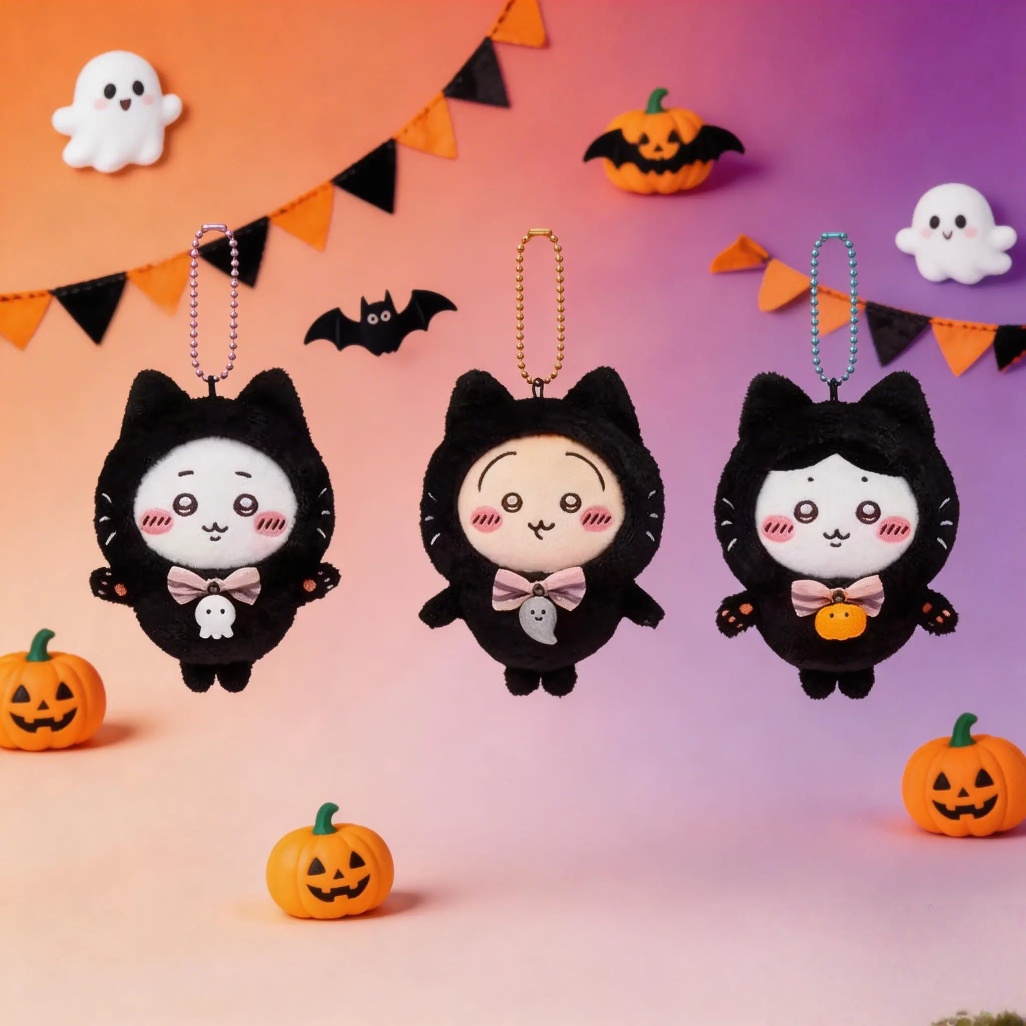 

New Chiikawa Cos Black Cat Cute Plush Doll Toy Hanger Pendant Keychain Soft and Fluffy in Stock Holiday Gift Childs Gift