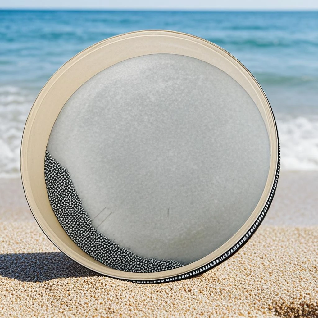 3Pack Ocean Wave Bead Hand Drum,Sea Sound Drum with Hardwood Shell Ocean Sound Drum Musical Instrument Percussion for Kid Child