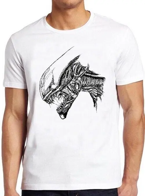 Aliens Xenomorphs Head Wariior 80s Cult Movie Sci Fi Cool Gift Tee T Shirt