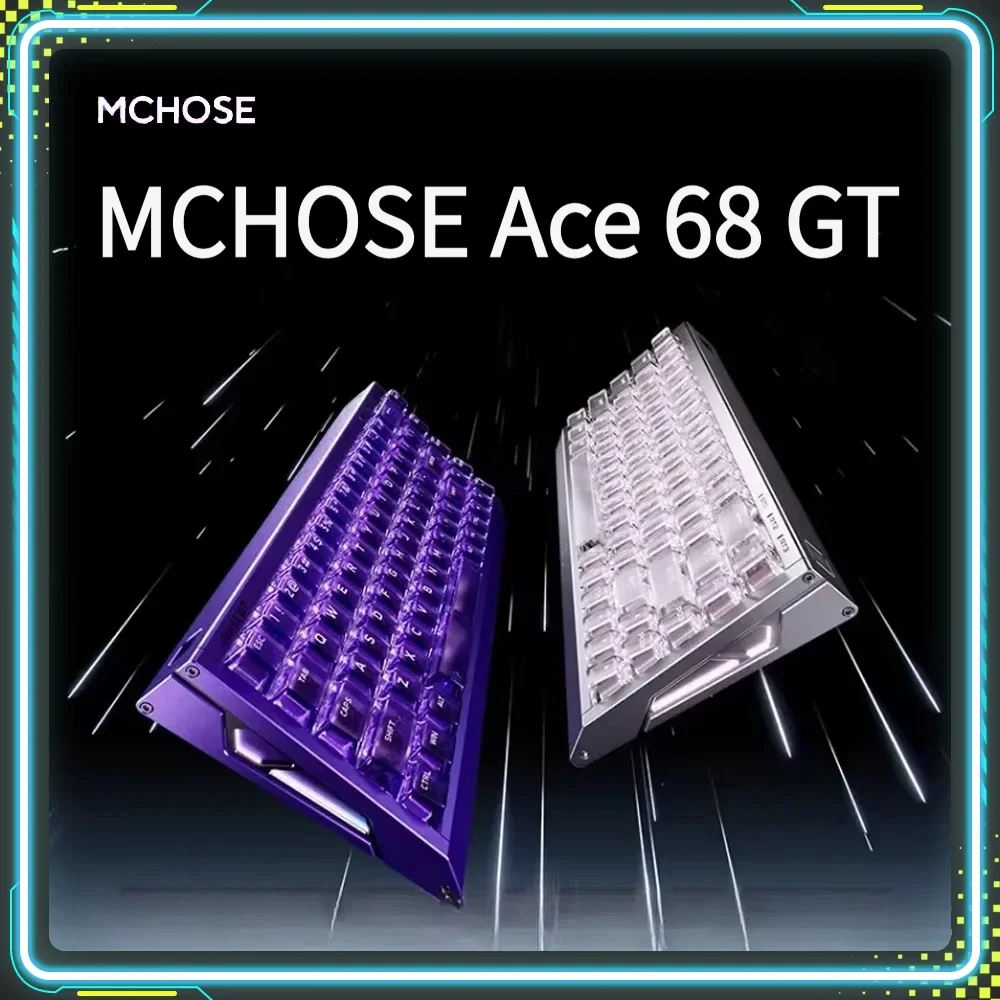 MCHOSE Ace 68 GT Magnetic Switch Gaming Keyboard ARGB Low Delay Full Aluminum Custom Wired Keyboards PC E-Sports Accessories