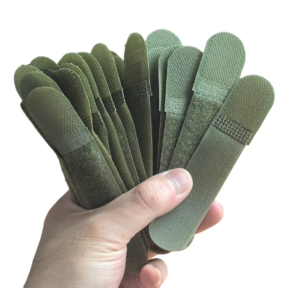 20Pcs 12cm Tactical Fastening Binding Strap Hook & Loop Reusable Strap Molle Nylon Straps for Outdoor Bag Clothes Shoes Backpack