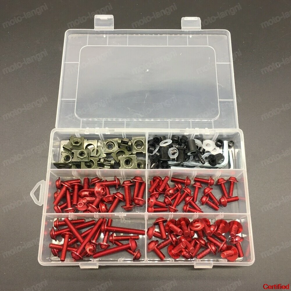 

New Red motorcycle bolts screws kit for install fairings fit for honda, for yamaha ,for suzuki, for kawasaki and other models