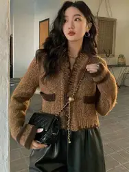 Women Autumn Short Sweater Cardigan Knitting Jacket