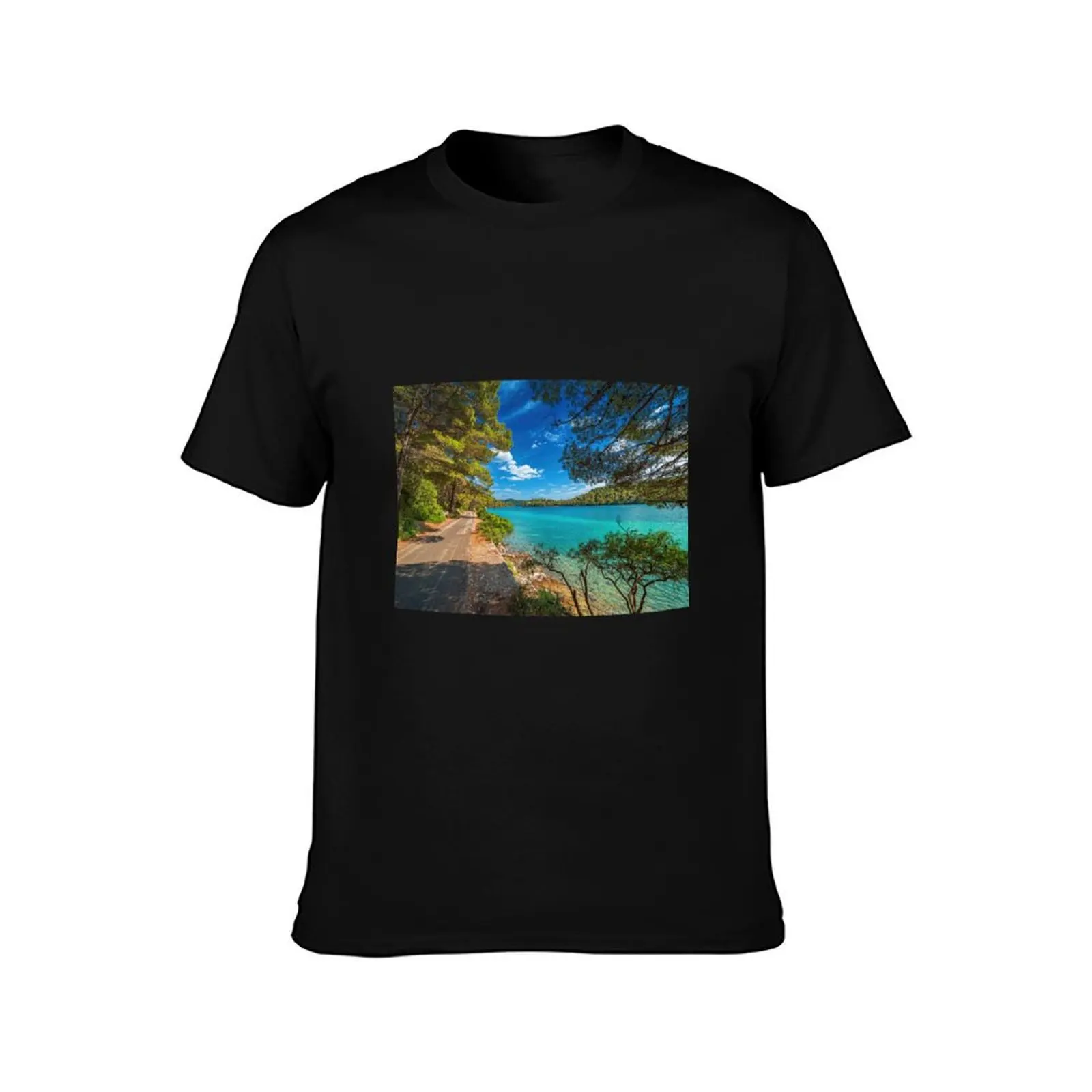 Summer Photo Turquoise Lake Island Mljet In Croatia Landscape Photography Nature Travel Vacay T-Shirt