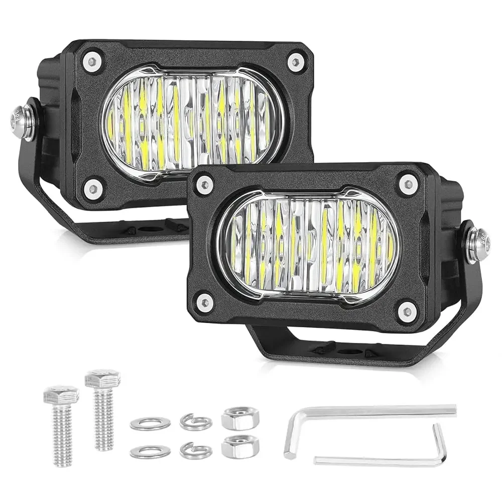 

Free Shipping - 3 Inch LED Pod Lights 40W 4,000LM Flood Beam Off Road Work Lights Wide Angle Mini LED Pods Waterproof 12V/24V fo