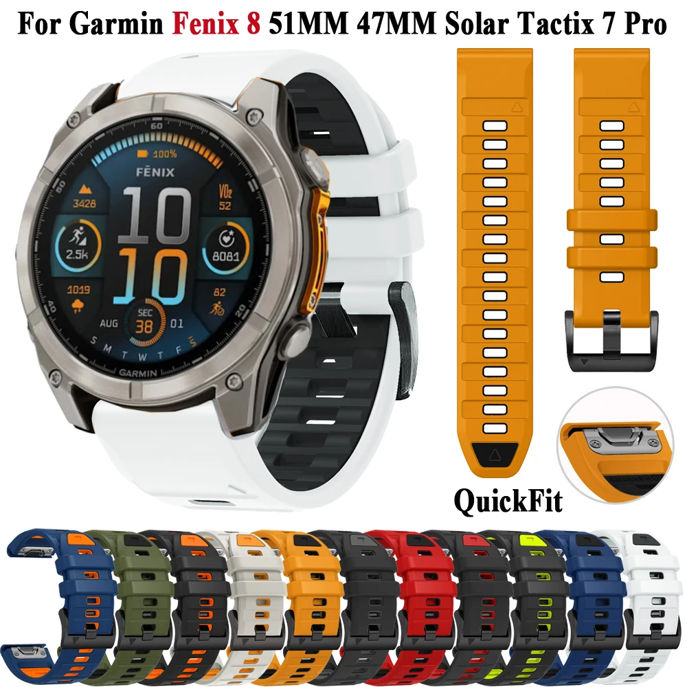 

Quickfit 22mm 26mm Watch Band For Garmin Fenix 8 51MM E 47MM 7 7X 6 6X Pro 5 5X Plus/Epix Pro Gen 2/ 955 935 945 Bracelet Strap