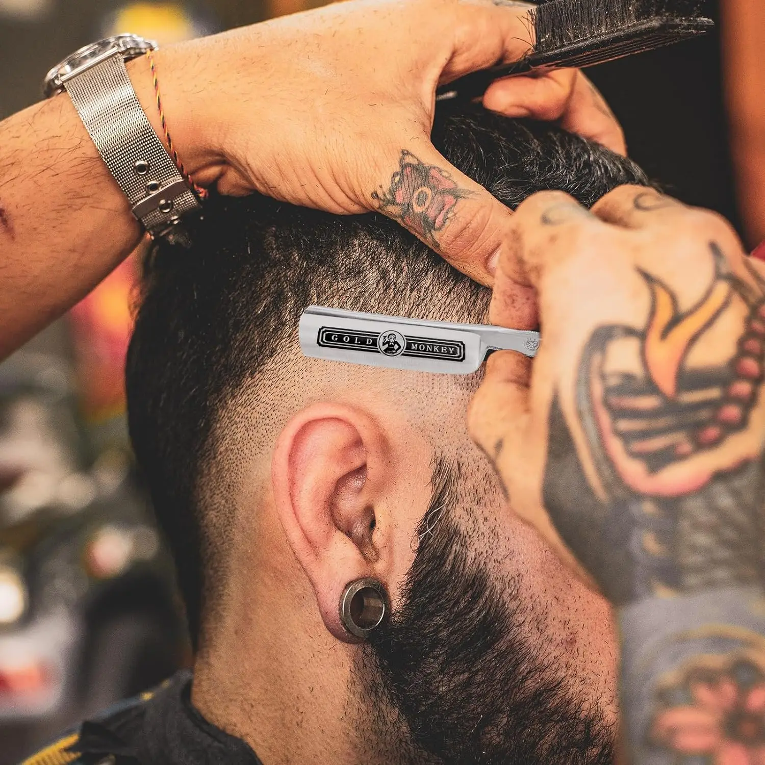 Barber Manual Shaving Razor Men Folding Straight Edge Beard Cutter Barbershop Shavette Trimming Whisker Styling Tools Supplies ﻿