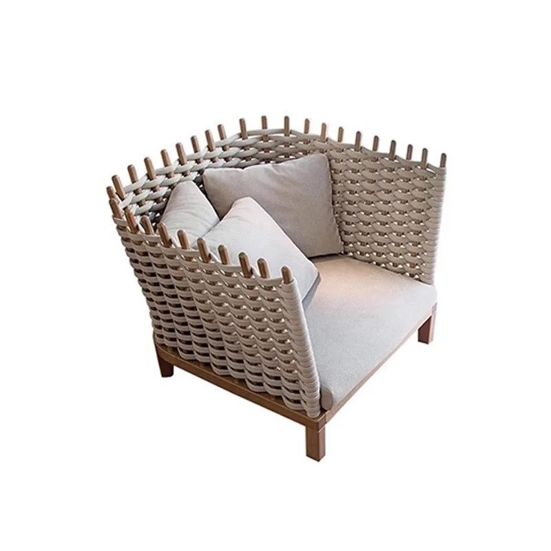 Outdoor sofa sunproof waterproof braided cord leisure balcony garden