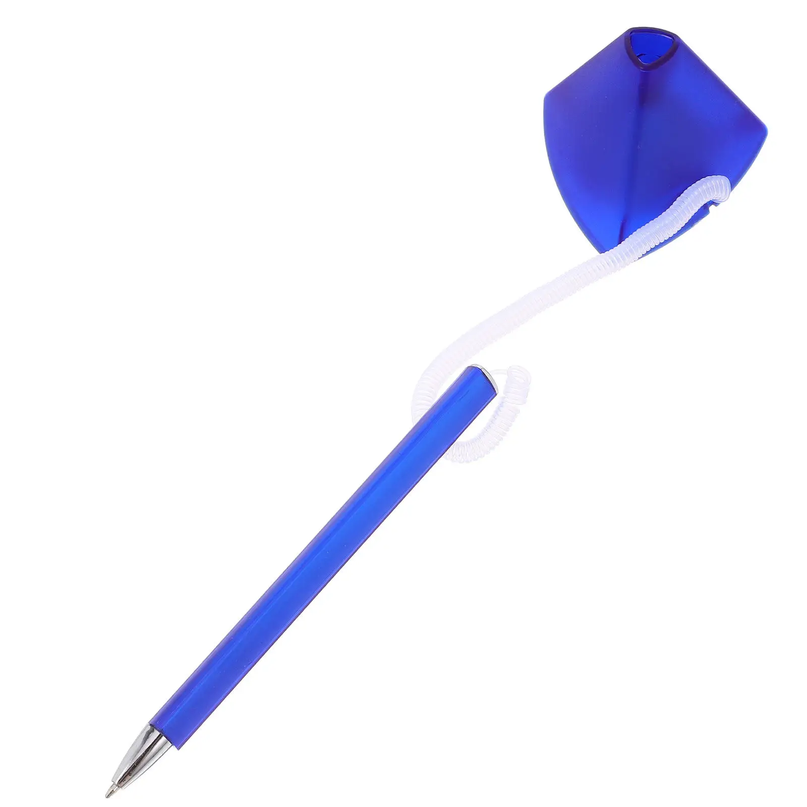 Corded Counter Pen with Strong Adhesive Base Spring Loaded Chain Smooth Tip Ballpoint for Reception Area Office School Signing