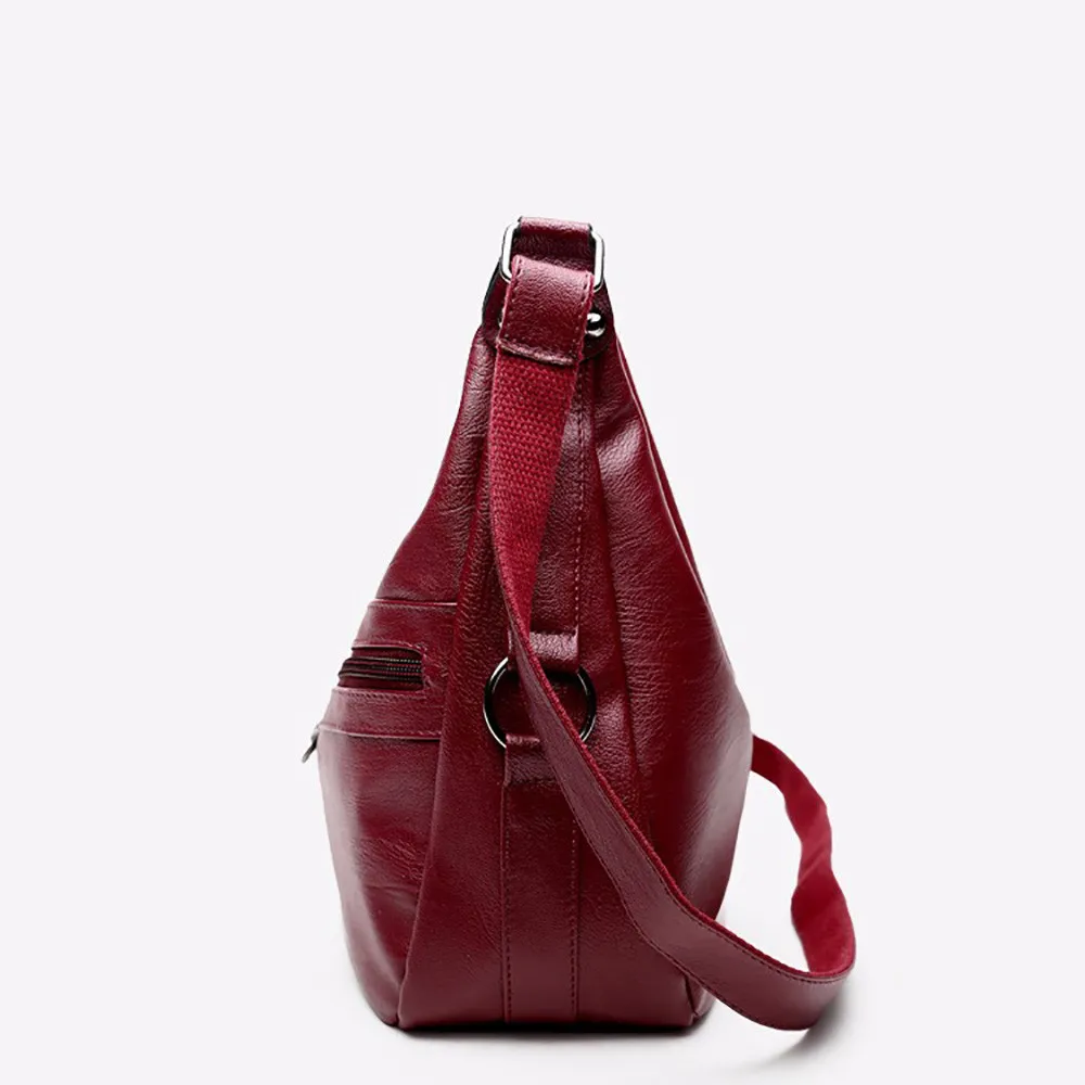 Women Bag Solid Color Zipper Handbags Shoulder Handbag