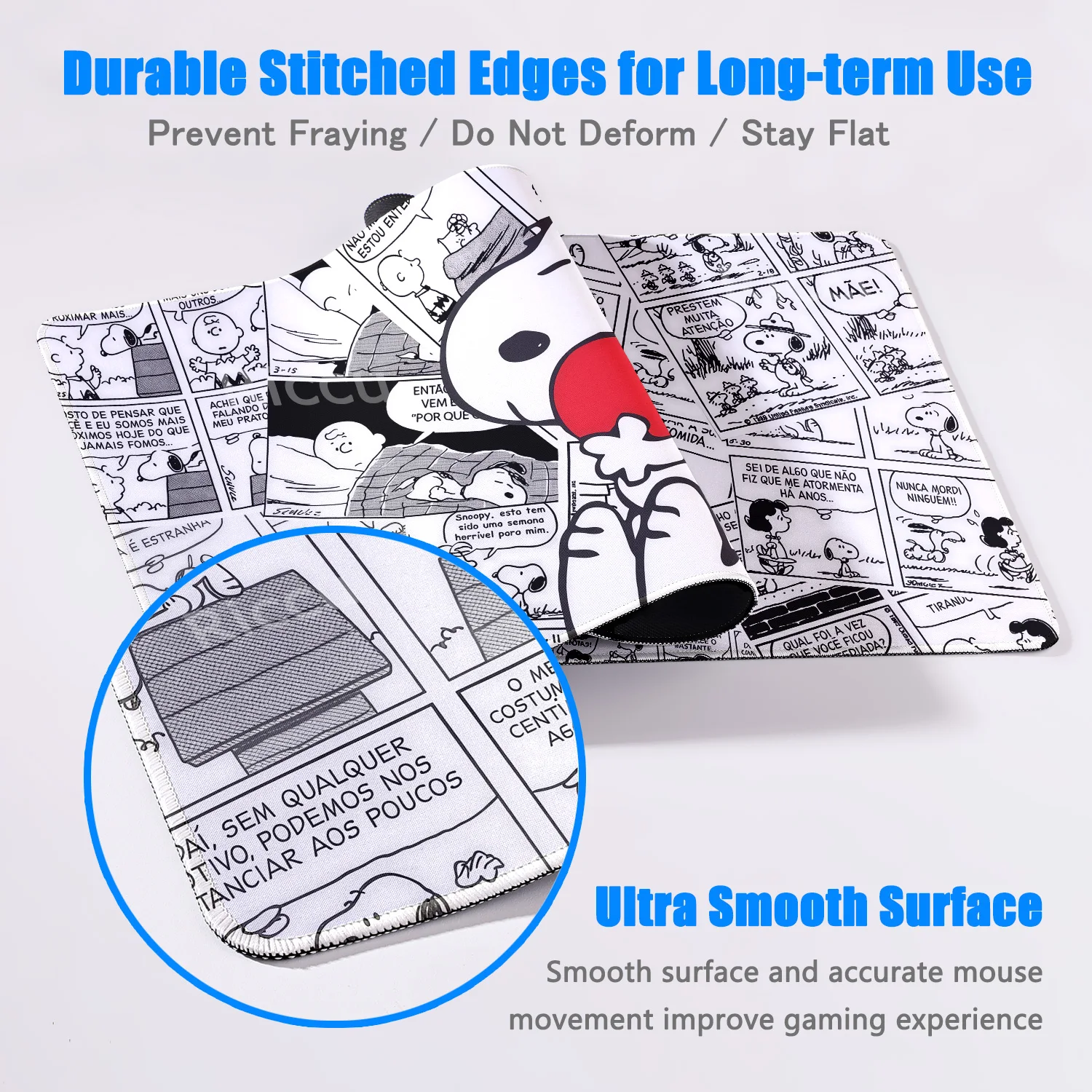 HD 40X90cm Aksesoris PC Anime S-Snoopys Mouse Pad Lucu Kartun Anjing Peanuts Gaming Alas Meja Karet Anti Selip Alas Komputer Laptop
