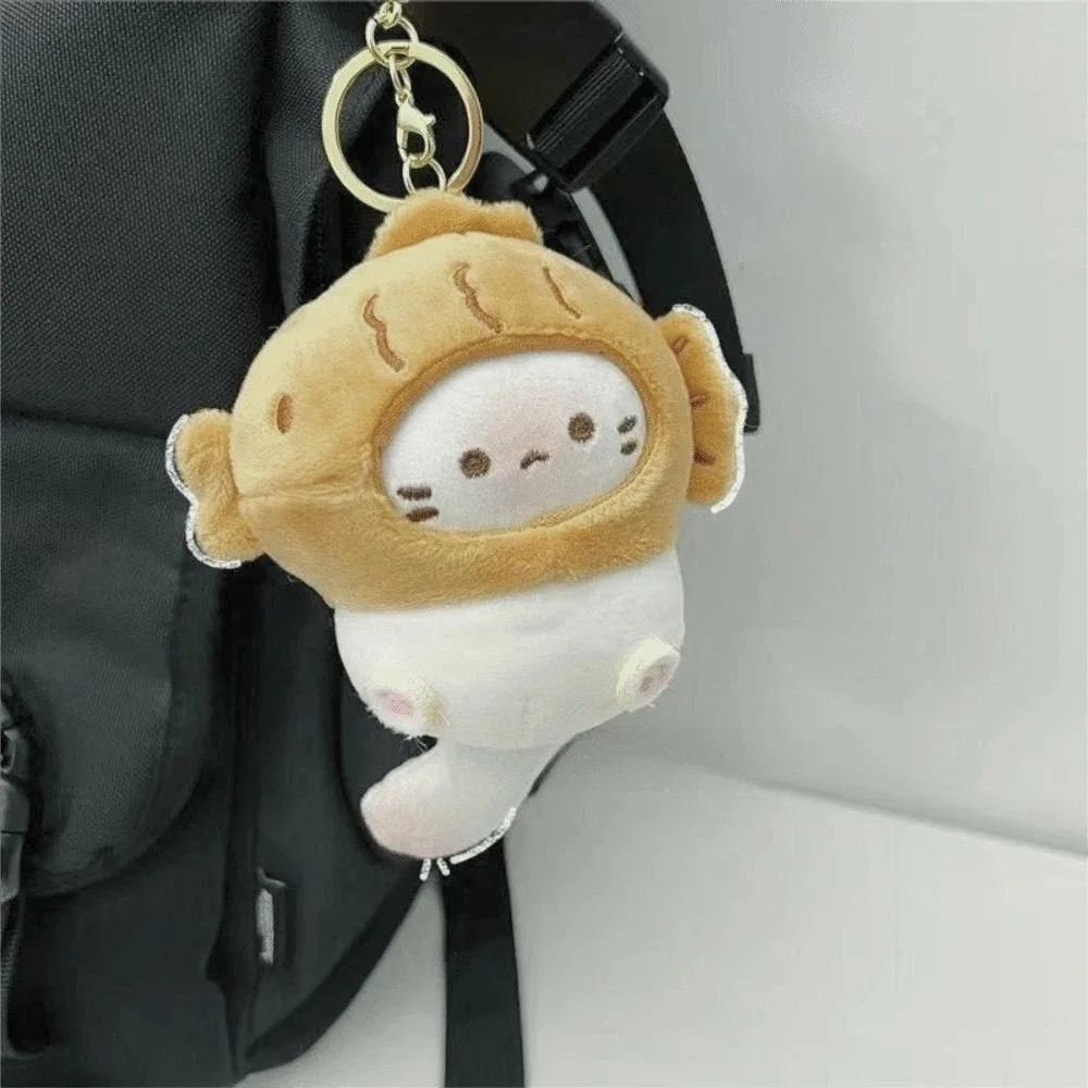 Soft Snapper Head Keychain Cocoa Cat Japanese Style Schoolbag Pendant Snapper Keychain
