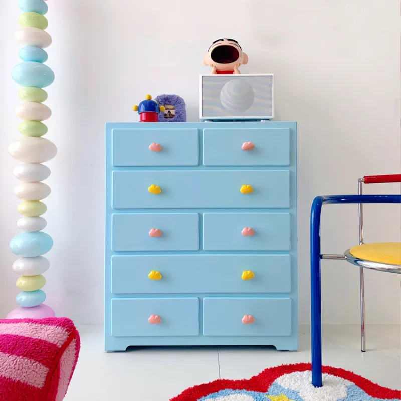 All solid wood chest, living room drawer cabinet, eight-bucket entrance cabinet, dining side cabinet, bedroom storage locker