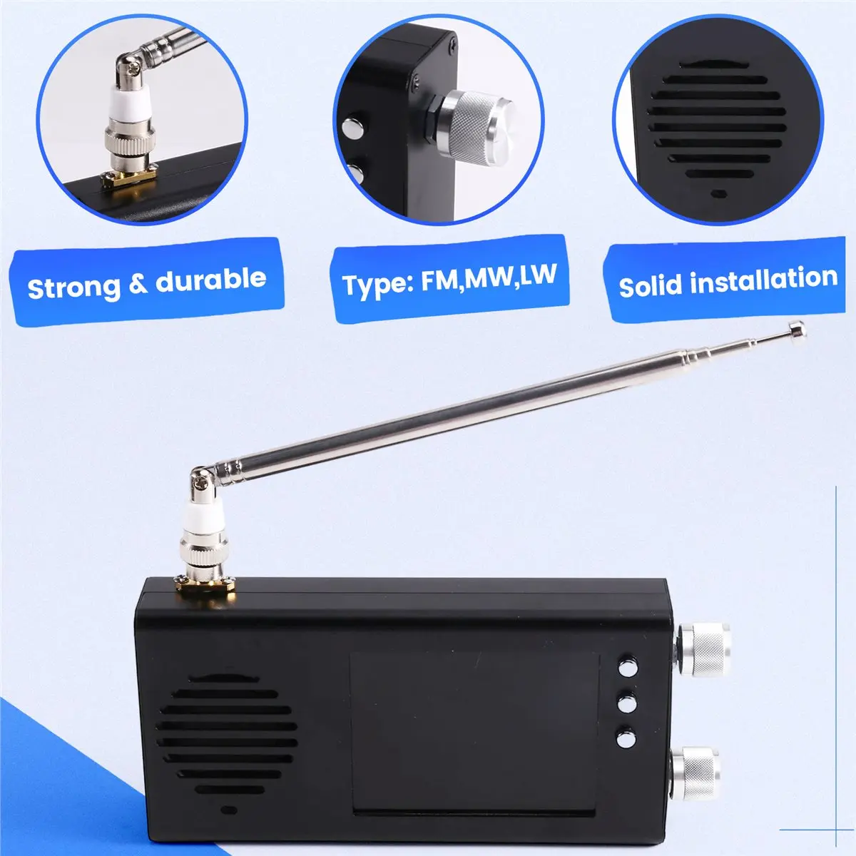 2026 TEF6686 All Band Radio Receiver 3.2 Inch Touch Screen LW/MW/SW/FM/AM Portable Shortwave Radios Receiver