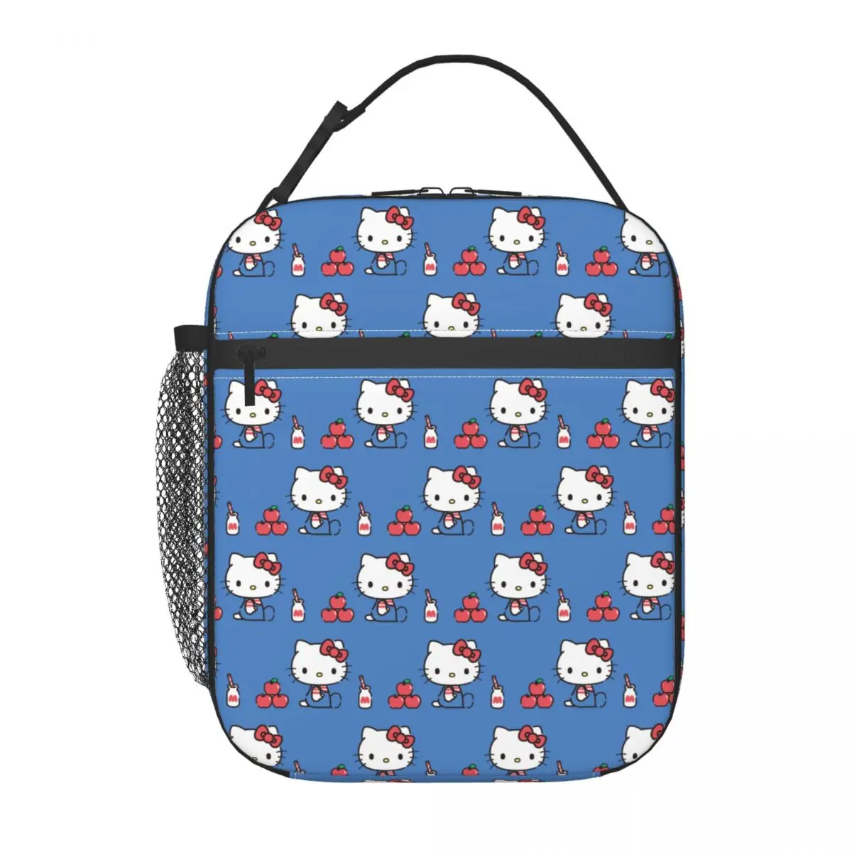 Borsa per il pranzo isolata Hello Kitty personalizzata per il cibo da viaggio in campeggio Resuable Thermal Cooler Lunch Box donna bambini