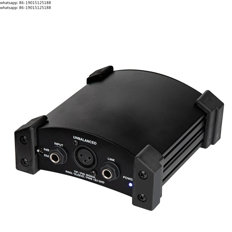DI100 active impedance converter DI box dual power for guitar recording and stage performance