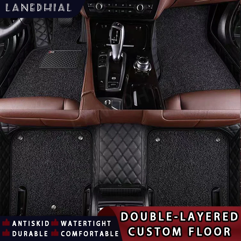 5D Custom Double-layer Silk Ring Car Floor Mats For Dodge Dart challenger Caliber Durango Avenger Magnum Accessories Protector