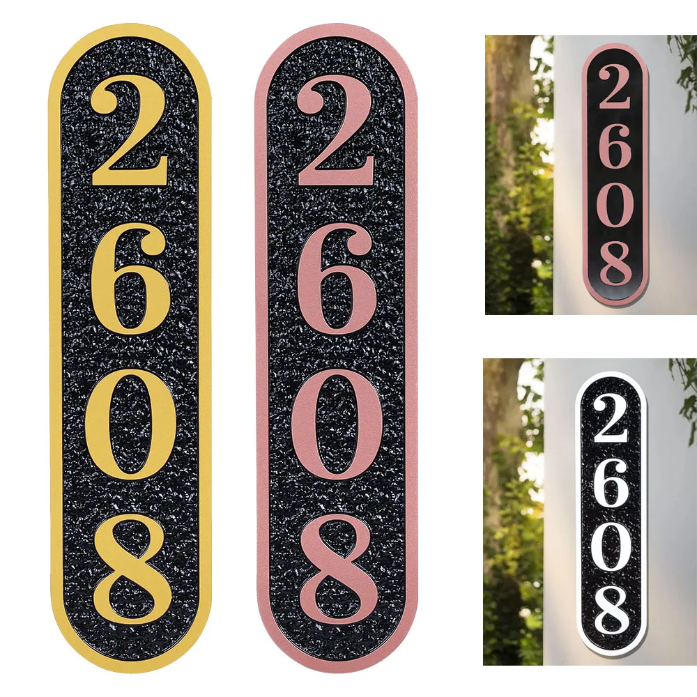 Custom Metal House Number Sign, Vertical or Horizontal Mailbox Address Plaque, Outdoor Use, For Apartment Home Housewarming Gift