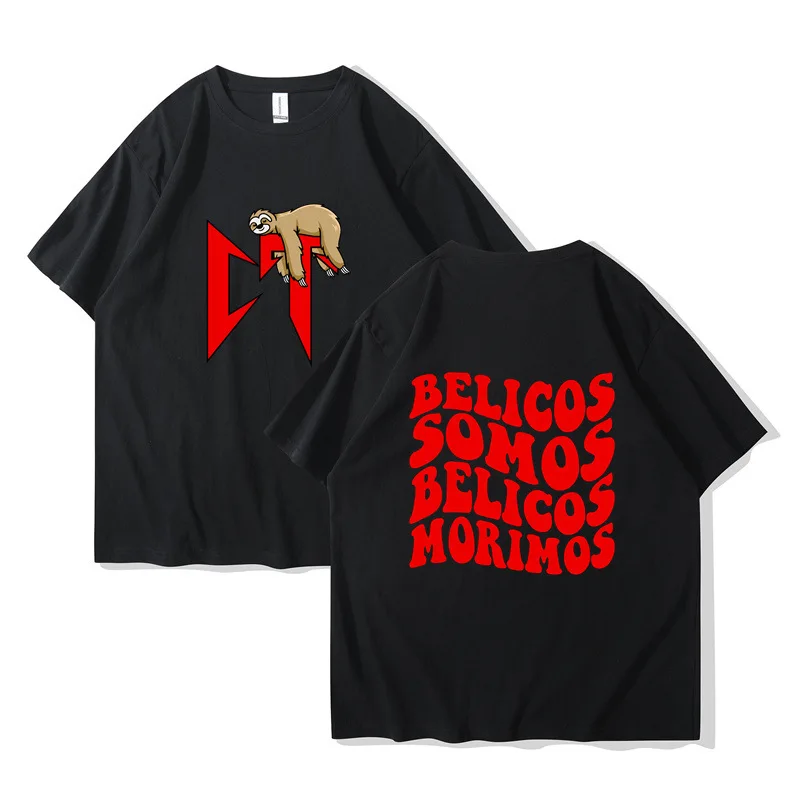 

New Belicas Somos Belicas Morimos Men's and Women's Short sleeved T-shirt Corridors Tumbados Tops