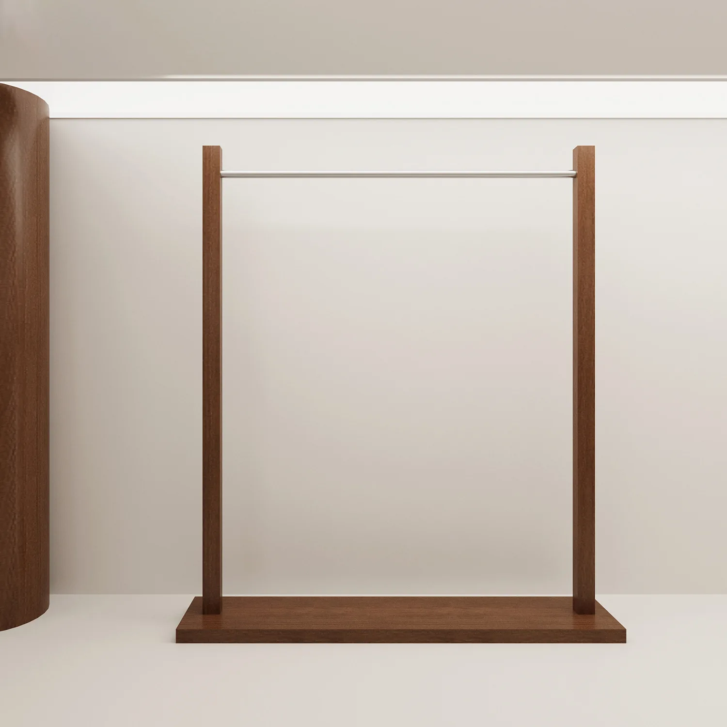 

Customizable Clothing Store Display Rack Nakajima Floor Rack Walnut Stainless Steel Hanger Clothing Store Middle Display Rack