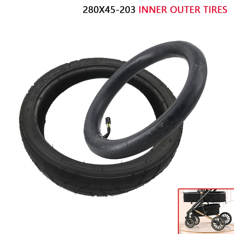 

280x45-203 inner and outer tire curved mouth, inner and outer tires resistant to high temperatures, used for baby strollers