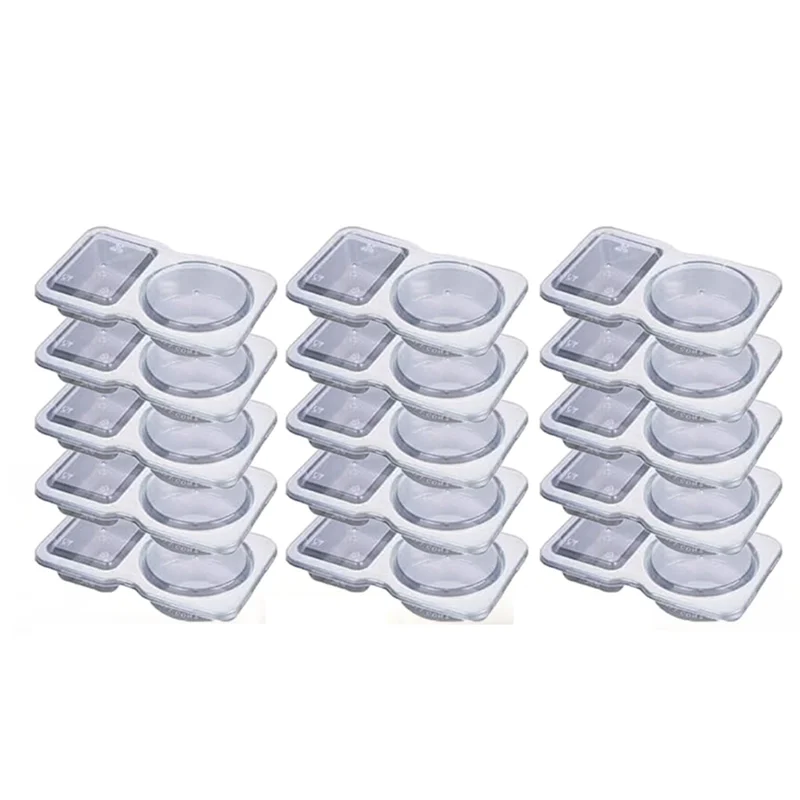 

AA81-Double Compartment Condiment Container With Lids - 3 Oz 2 Compartment Snack Containers Reusable Sauce Containers