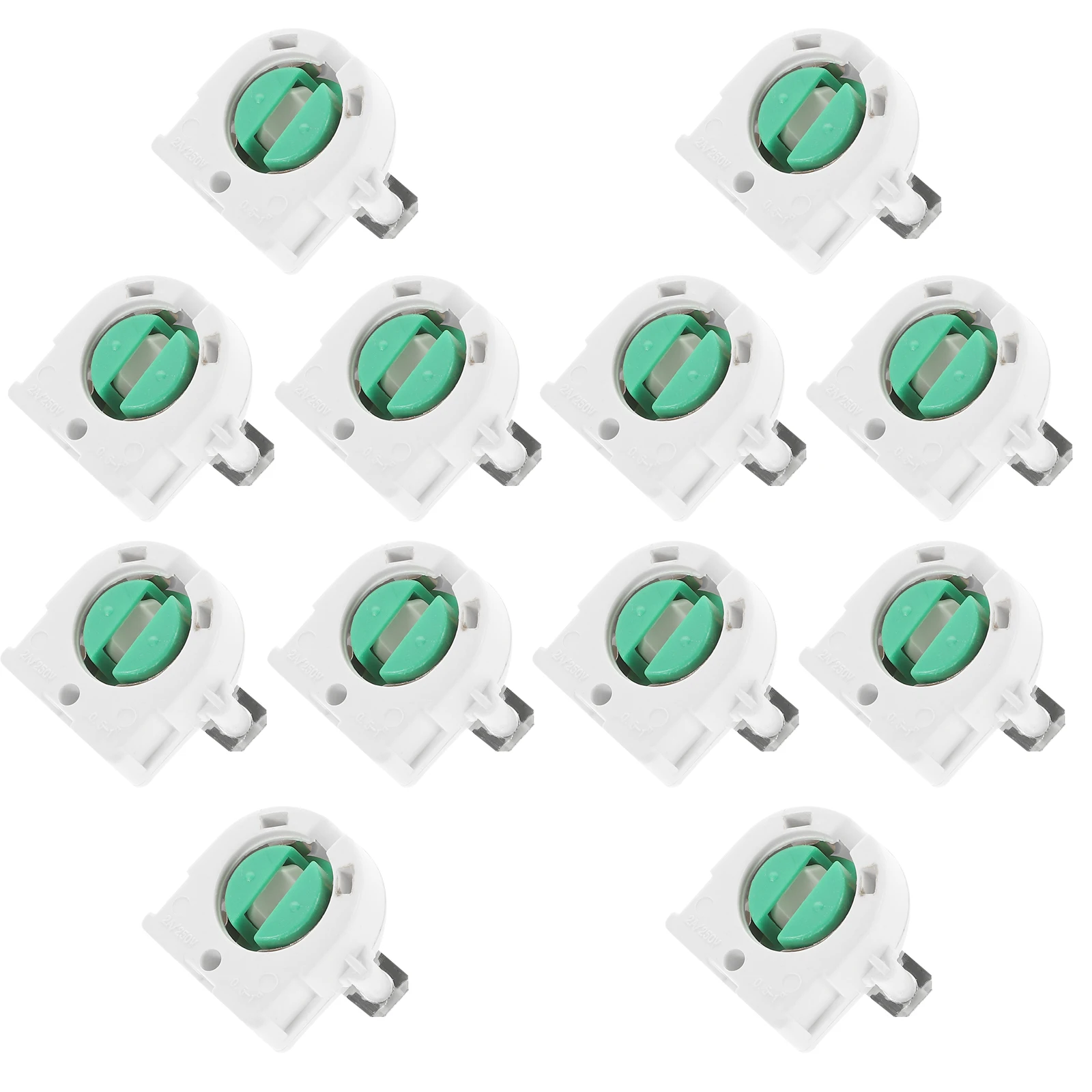 12pcs Fluorescent Lamp Socket Base Tube Holder For Led Display Bracket Replacement Ceiling Fixture Clips