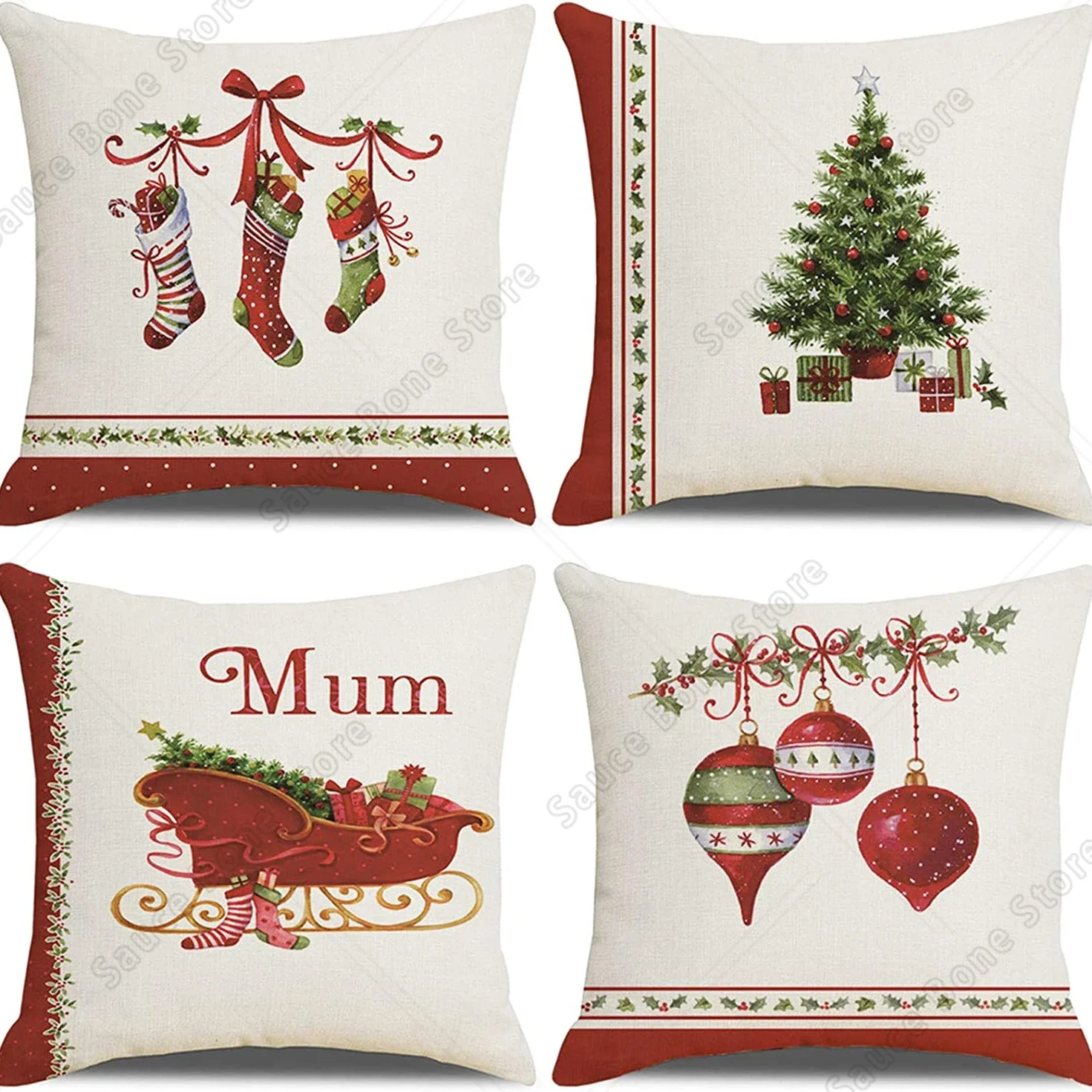 

Christmas Decorative Cushion Cover, Home Decor, Living Room Sofa Pillow Cover Decoration, Suitable for Bedroom Car 60x60
