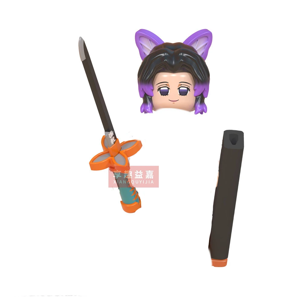 Demon Slayer Anime Figure Mugen Train WM6116 Tanjirou Nezuko Giyuu Kyoujurou Heads Building Blocks Creative Toys For Kid WM6137