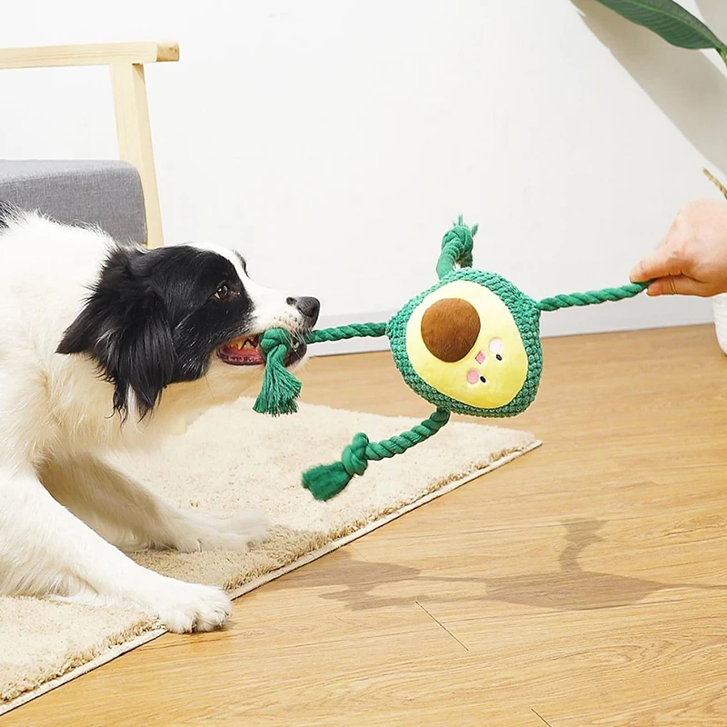 New Pet Plush Toy Avocado Pillow Dog Toy Chew Resistant Bite Proof Pet Supplies Hot Trendy Cute Soft Stuffed Animal for Dogs